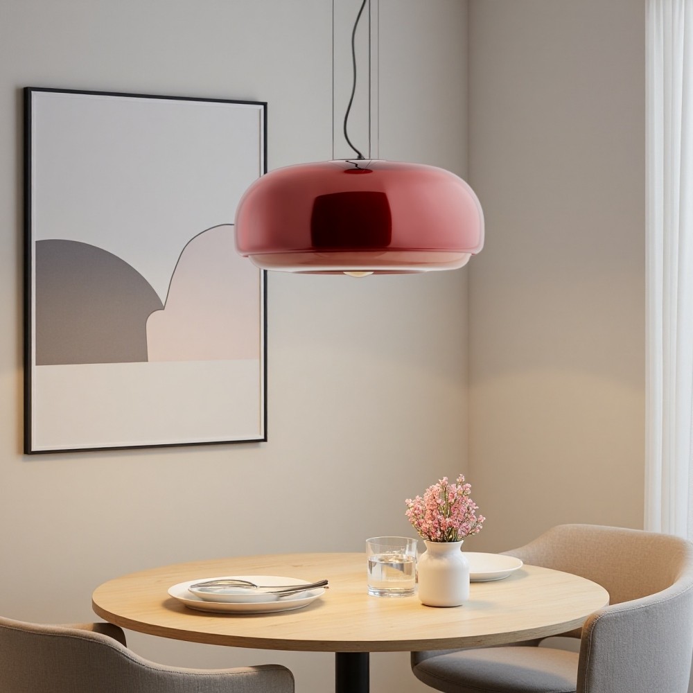 Clinco Macaron Hanglamp met Glas-in-lood - Moderne Hanglamp voor Eetkamer en Slaapkamer HL1098