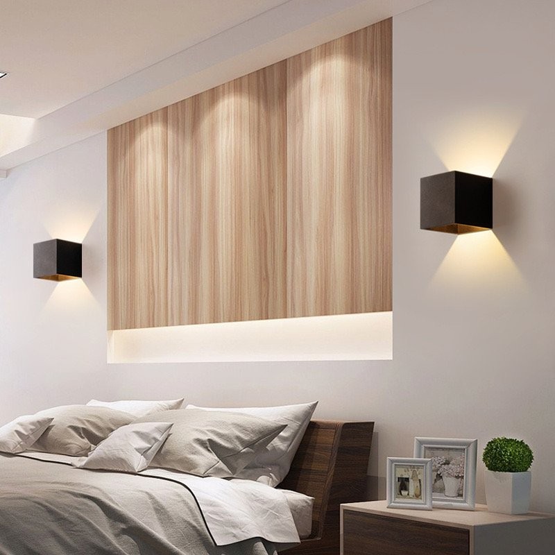 Moderne Cube LED Wandlamp Aluminium Voor Slaapkamer Huis Garage