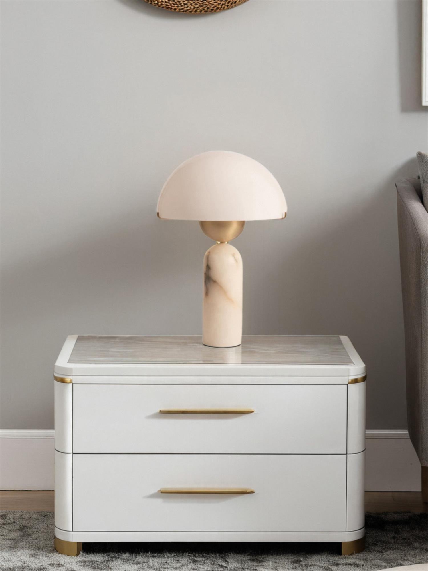 Nordic Simple Creative Albast Glazen Tafellamp HL624