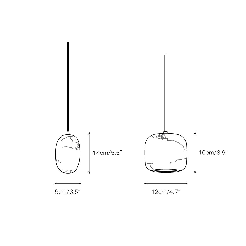 Alabaster hanglamp voor naast het bed HL2976