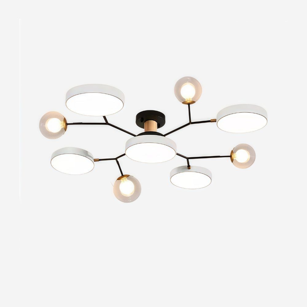 Nordic Branch LED Plafondlamp - Ronde Houten Lamp voor Slaapkamer HL1349