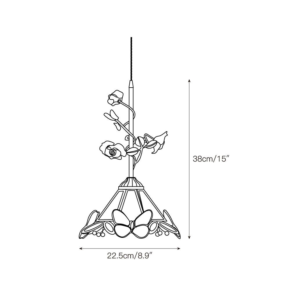 Lalique roze glazen hanglamp HL3227