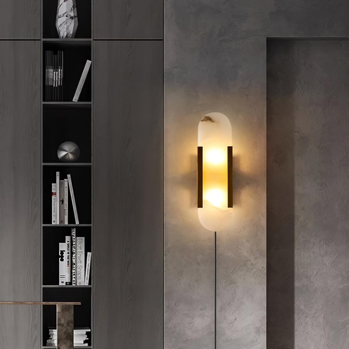 Alabaster Verlengde Plug In Wandlamp HL714