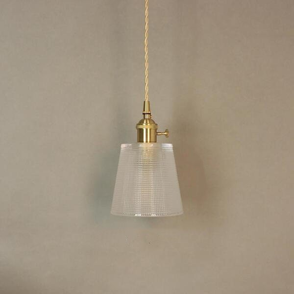Antiek helder geribbeld glas Slaapkamer keuken hanglamp HL48