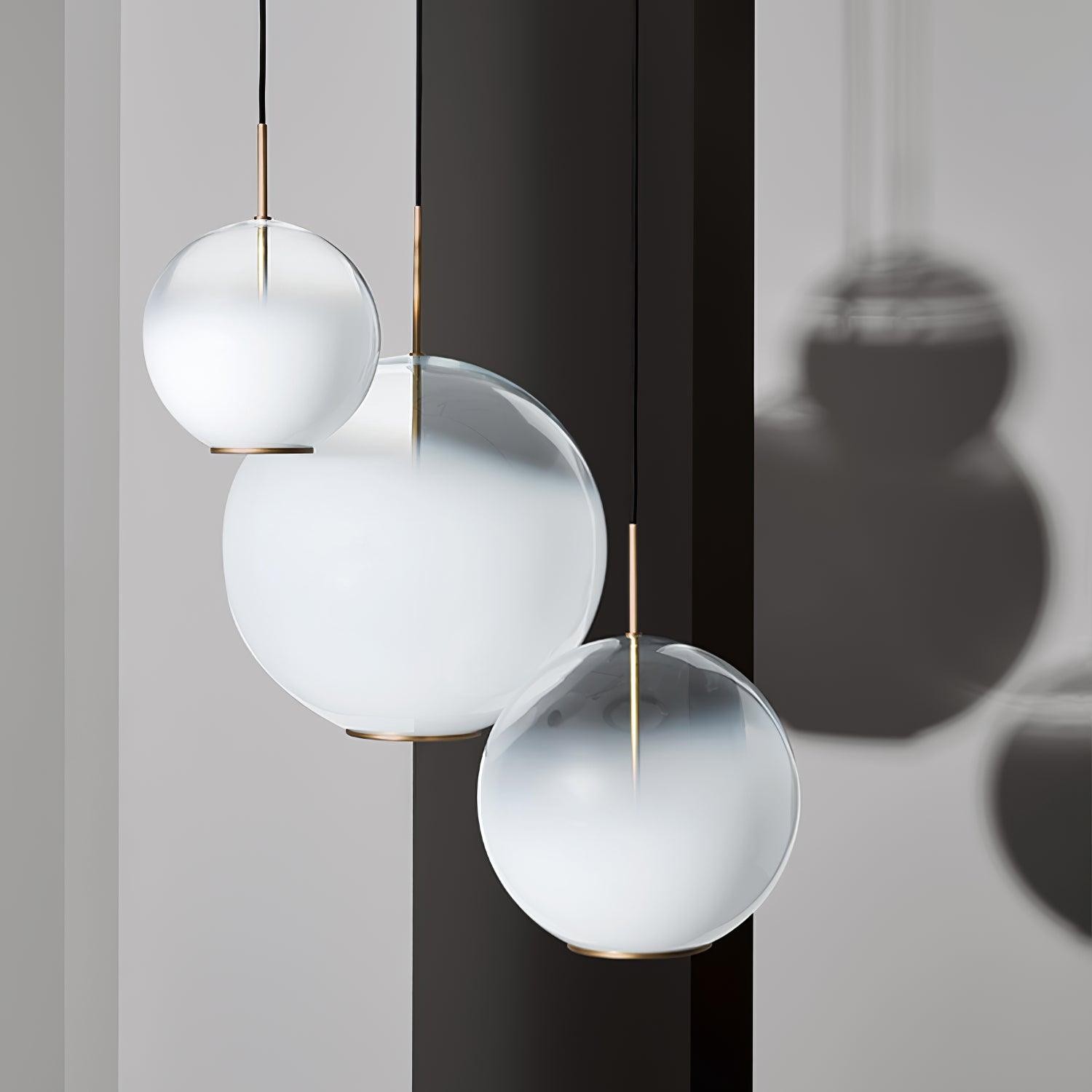 Eenvoudige bolvormige druppelvormige glazen hanglamp HL888