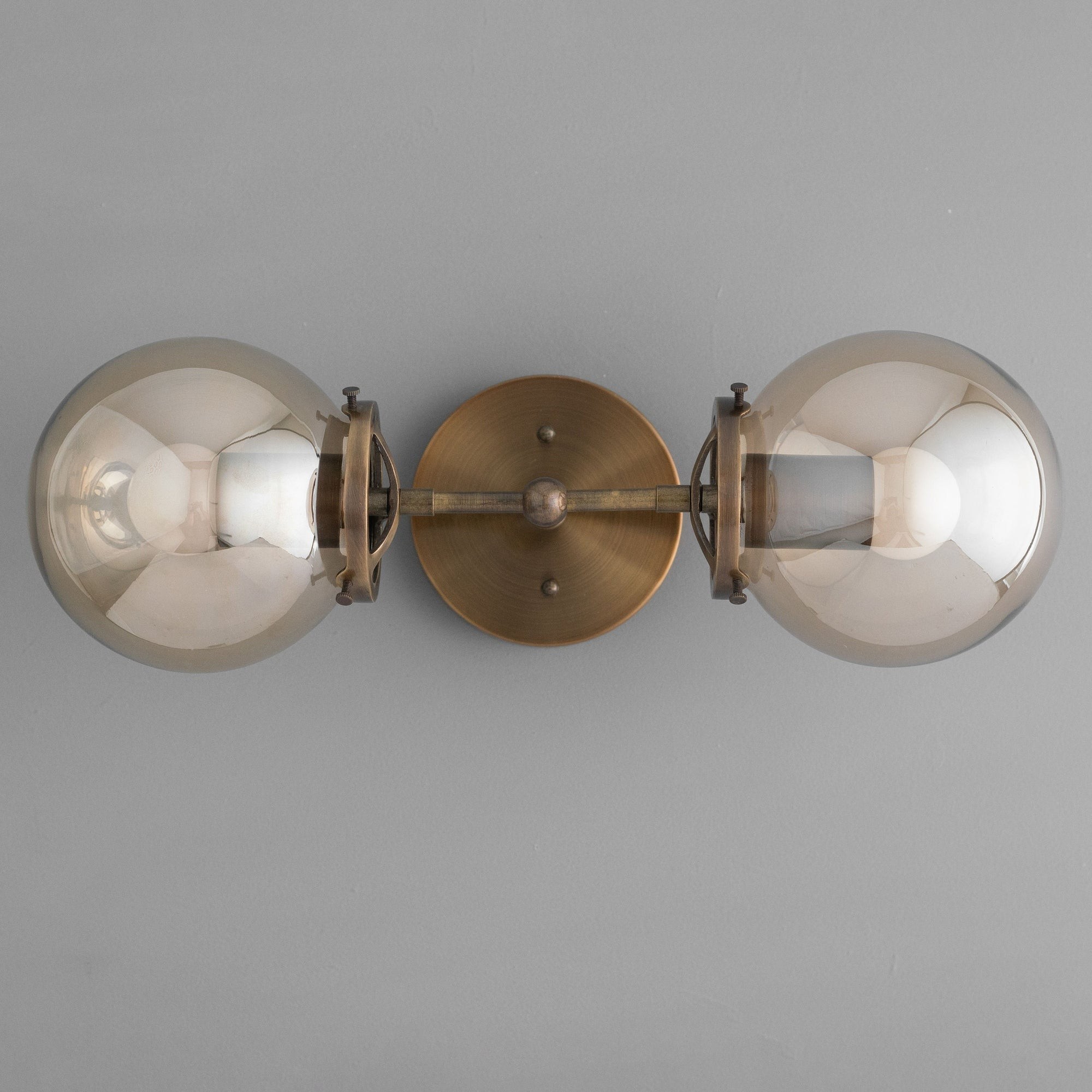 Lumio Globe Dubbele Globe Badkamer Wandlamp - Rustieke Boerderij Badkamer Wandlamp HL1698