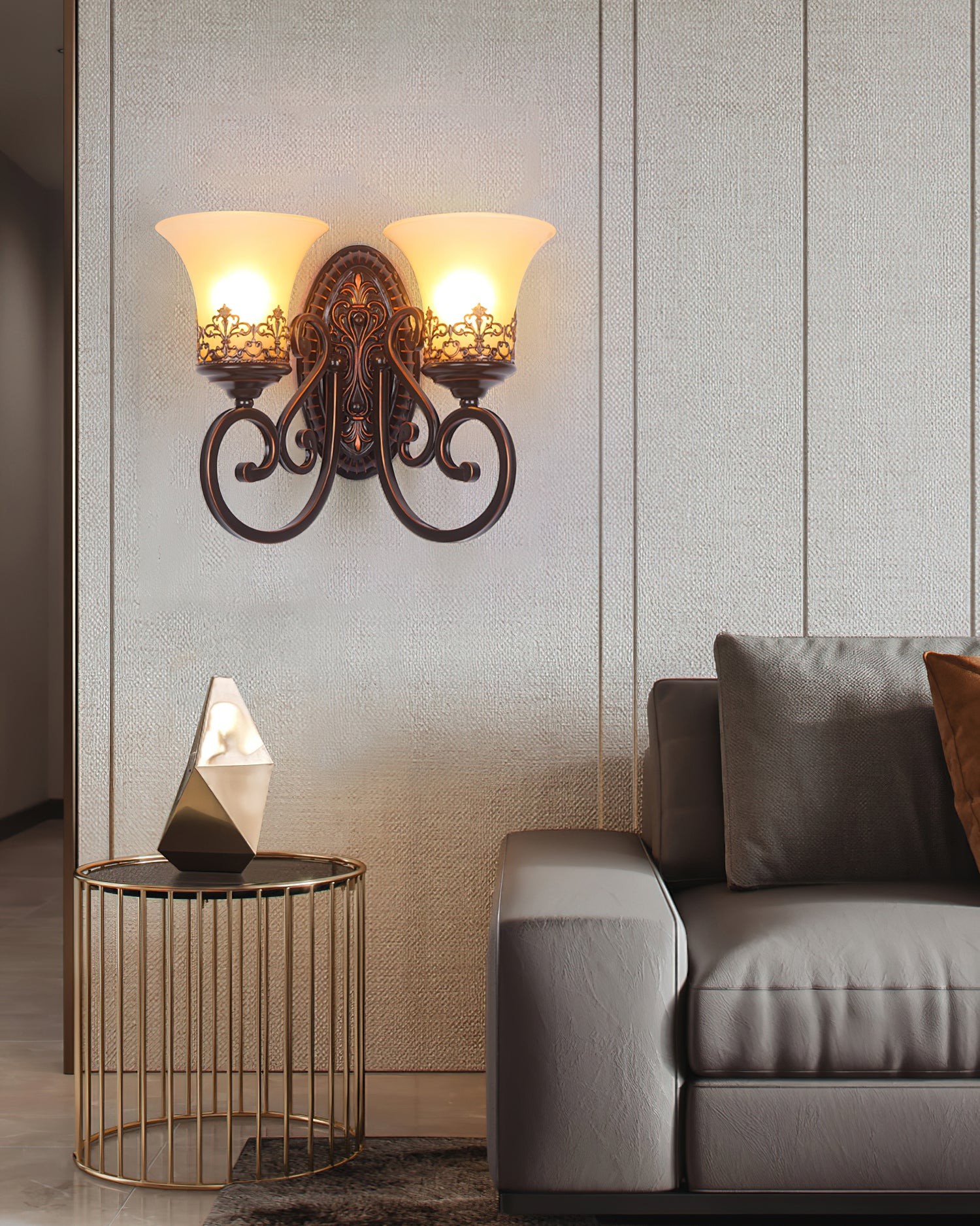 Grote Zwarte Baard Wandlamp HL1159