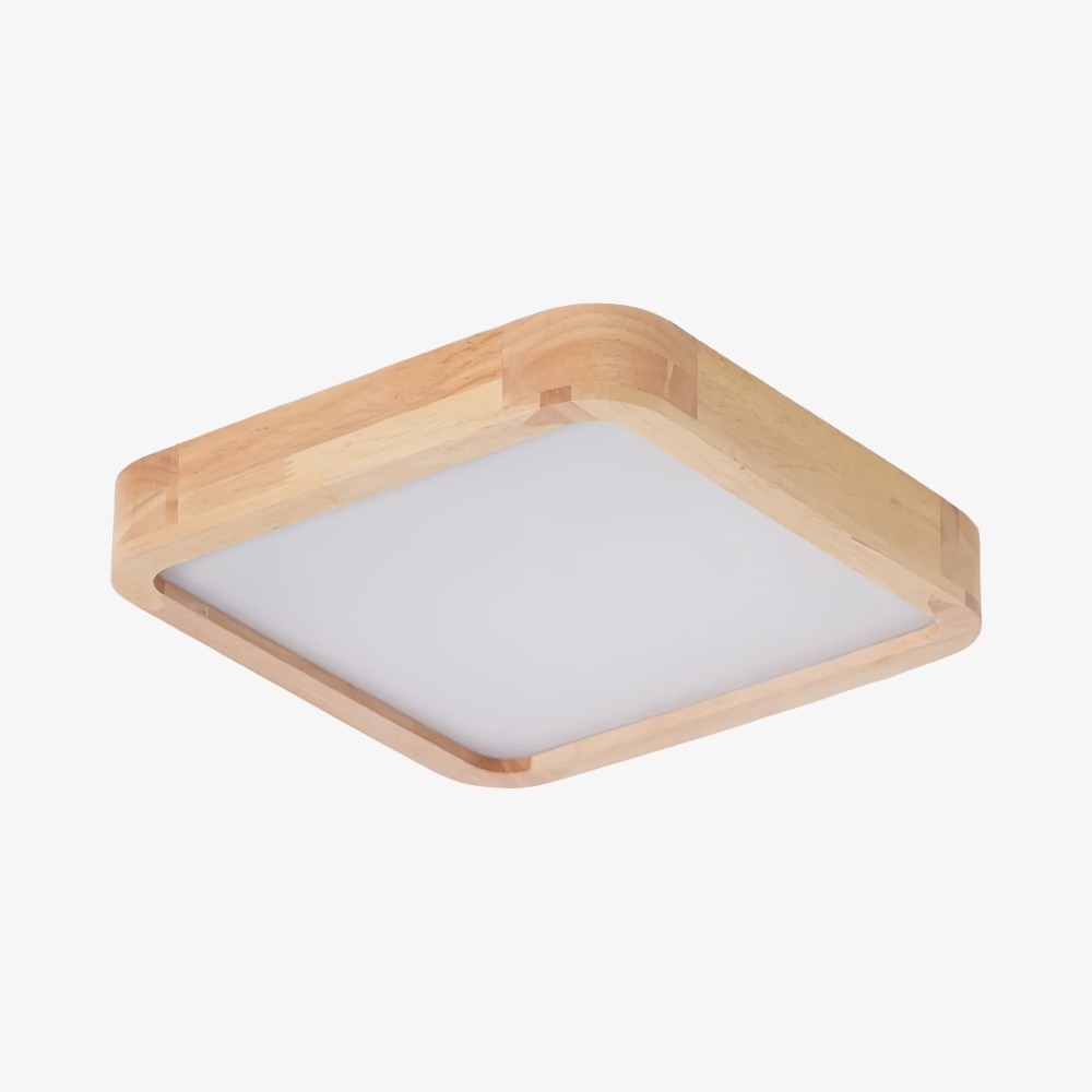 LignoForma Geometrische Plafondlamp - Moderne Houten LED Plafondlamp voor Slaapkamer en Woonkamer HL2449