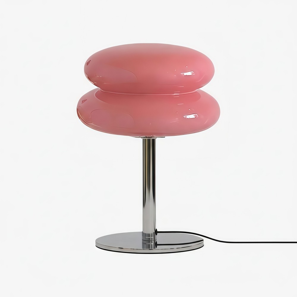 Bauhaus Dubbele Glazen Tafellamp - Sculpturale Gelaagde Nachtlamp voor Slaapkamer en Bureau HL22