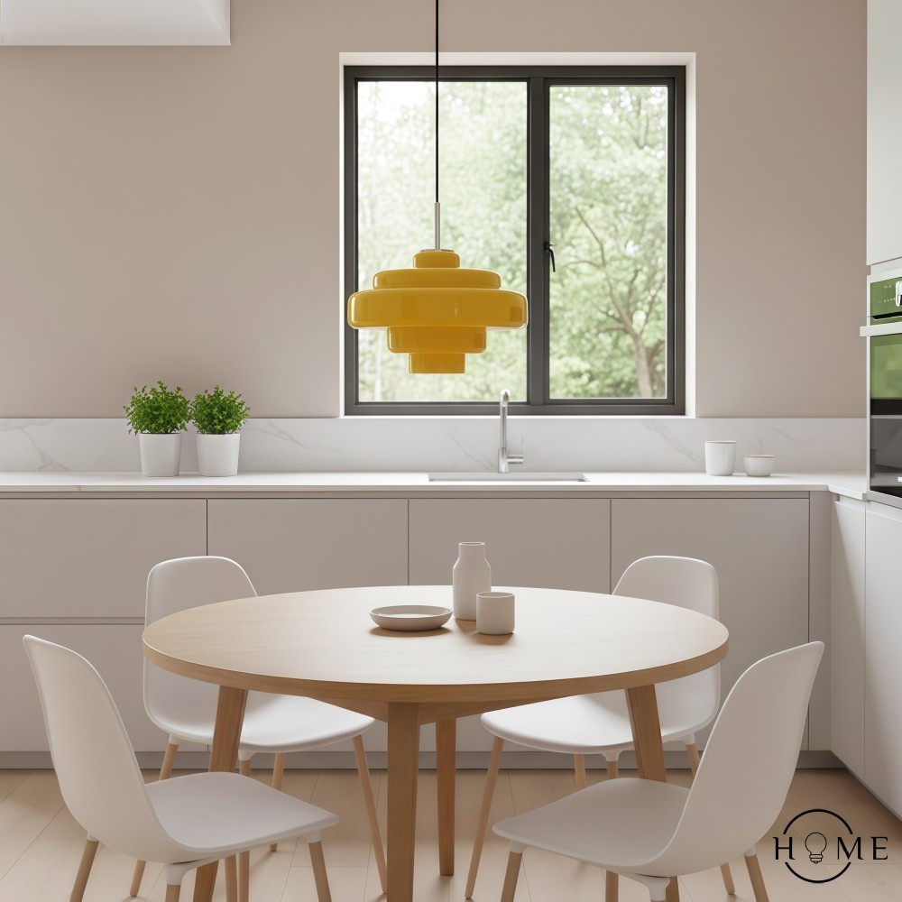 Koloro Kleurrijke Bauhaus Glazen Hanglamp - Levendige Meerlaagse Lamp voor de Keuken HL1332