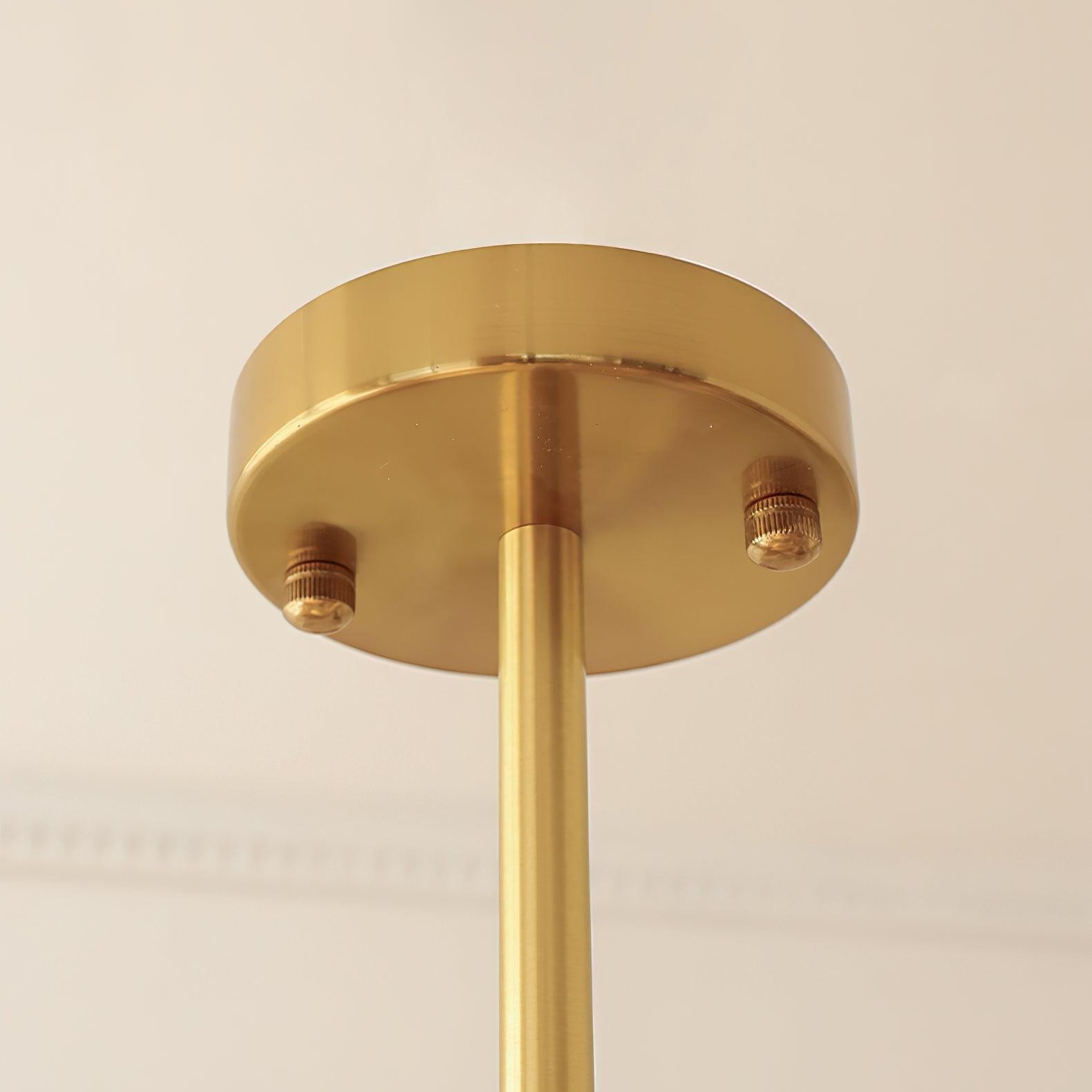 Ronde gele stijlvolle eenvoudige glazen hanglamp HL638