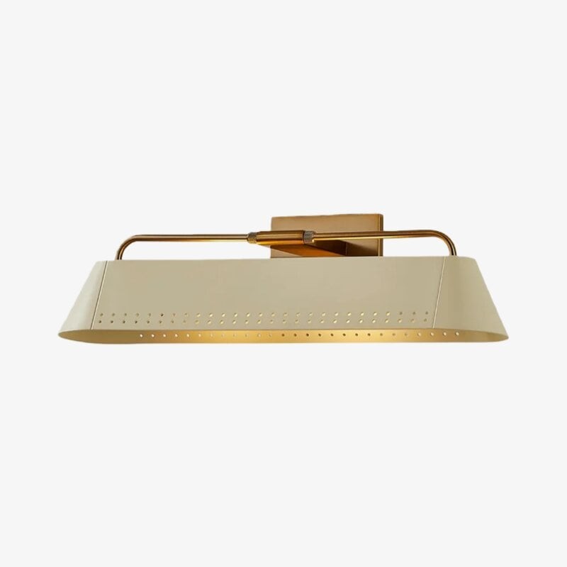 Libris wandlamp voor schilderijen - Modern stalen frame met zachte zandkleurige kap voor hal en eetkamer HL2378