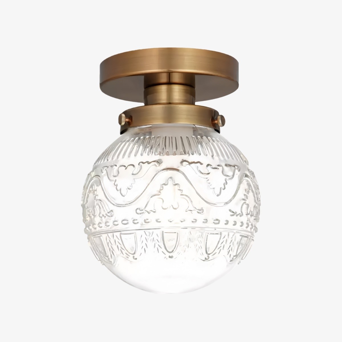 Naveliro Bolvormige Glazen Plafondlamp - Tijdloos Design voor Woonkamer en Keuken HL2423