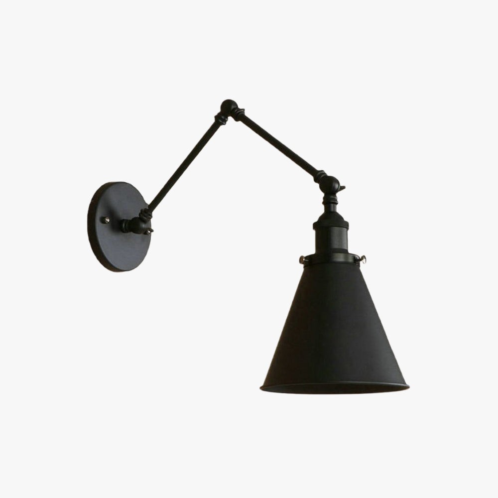 Verstelbare metalen wandlamp in industriële stijl HL995
