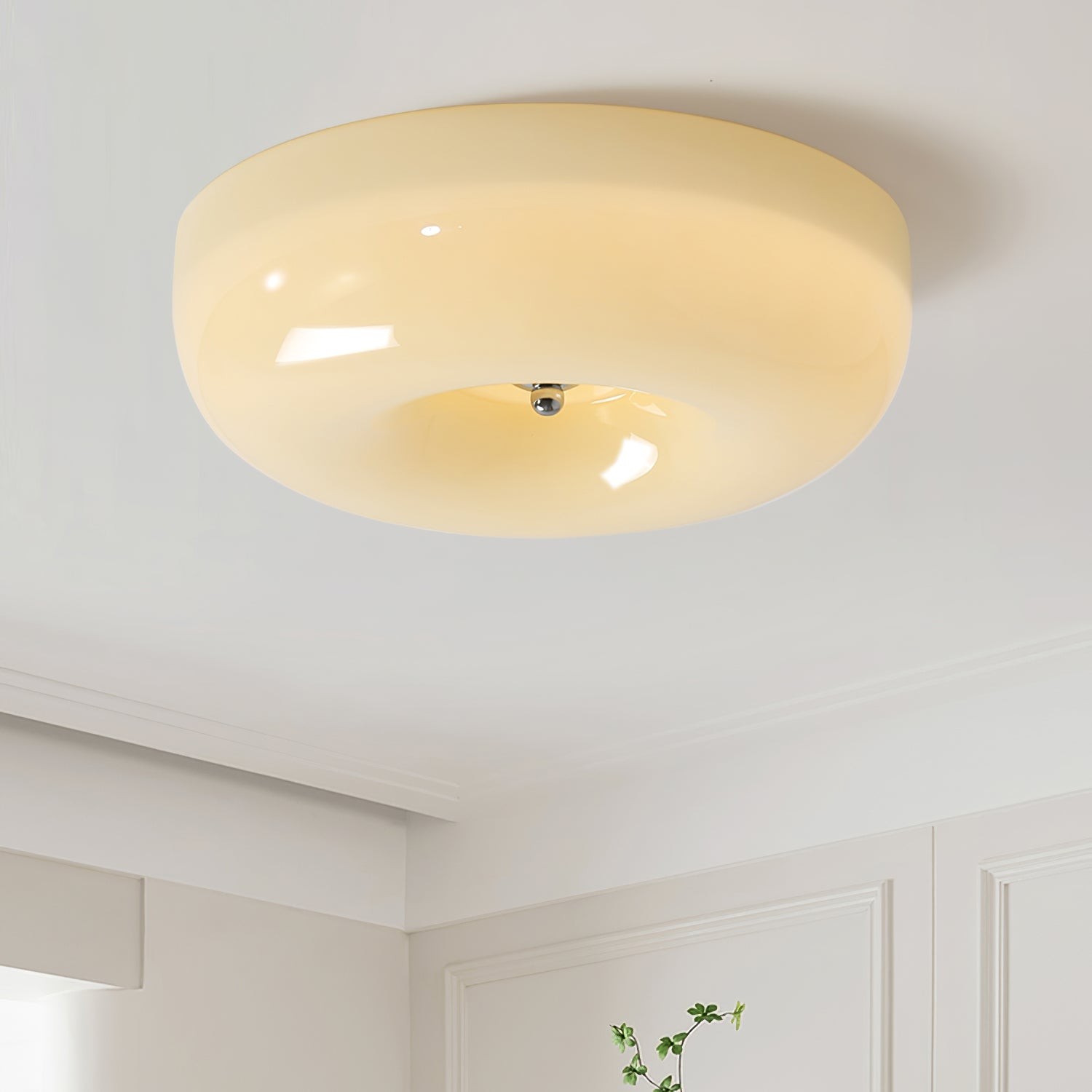 Art Deco Crème Pudding Plafondlamp HL203