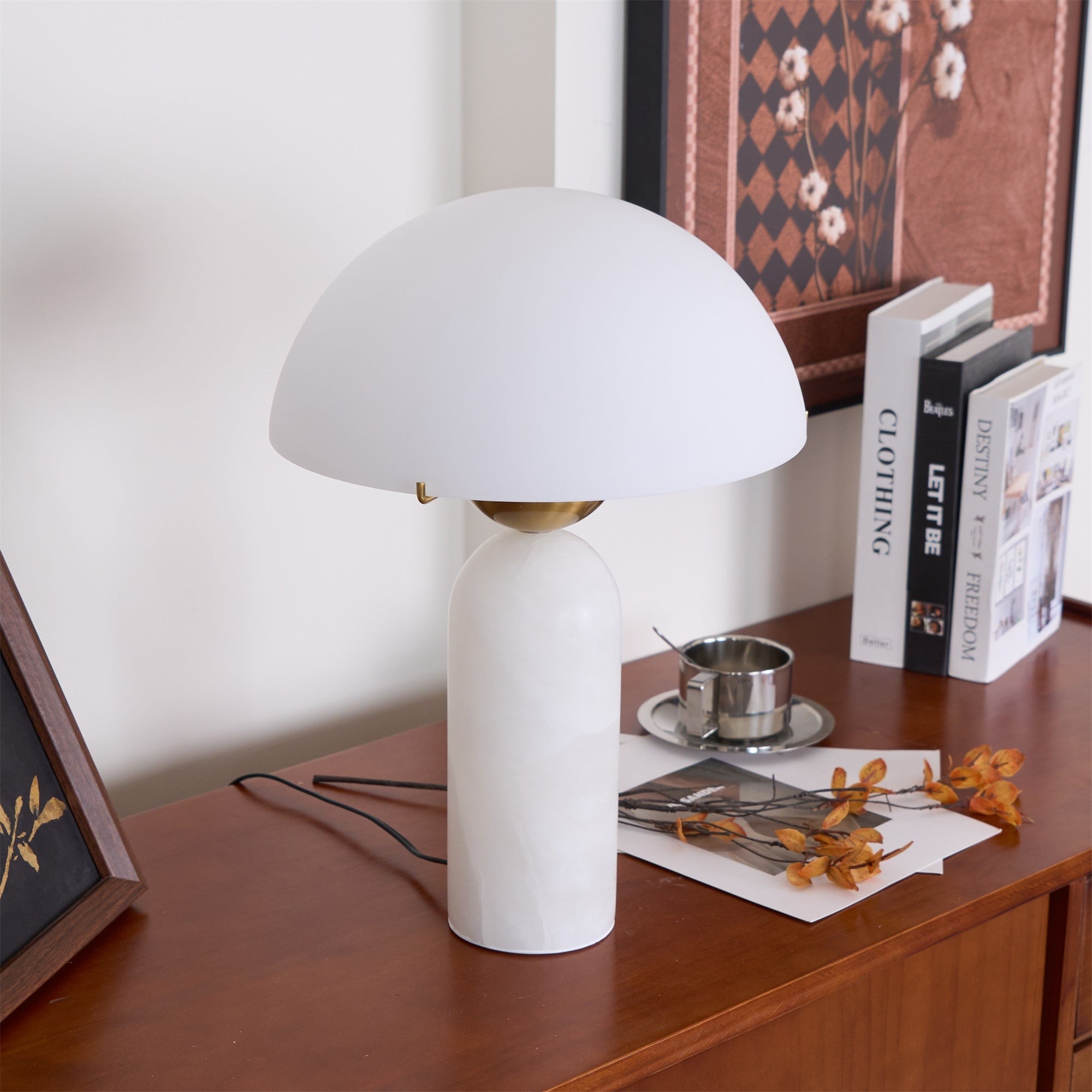 Nordic Simple Creative Albast Glazen Tafellamp HL624