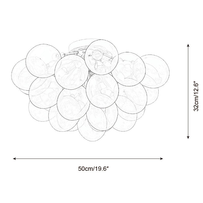 Bubbelvormige plafondlamp HL2856