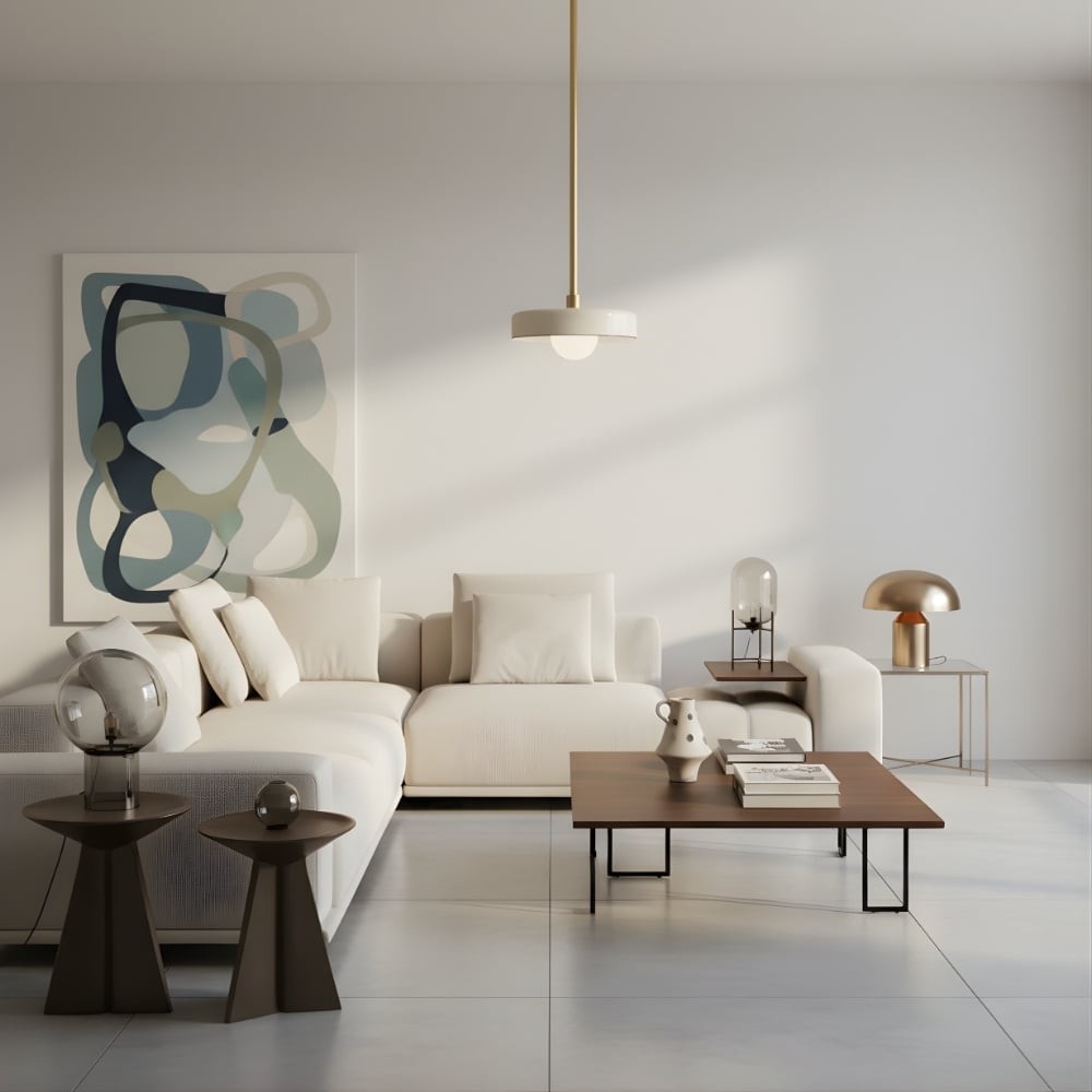 Kalo moderne hanglamp - Slanke metalen staaf en bolvormig glazen ontwerp HL2260