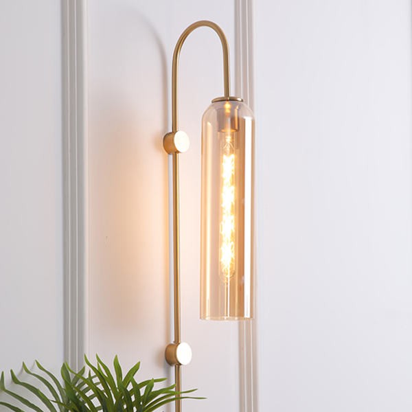 Glazen Float Glide Cilindrische Wandlamp voor Slaapkamer