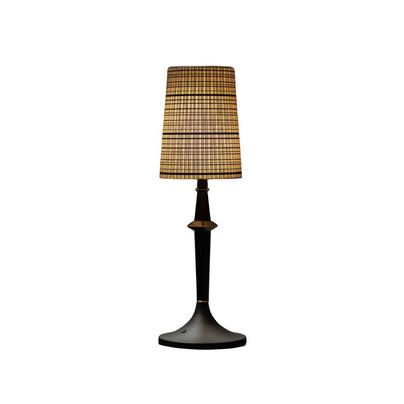 Devon zwarte tafellamp (met ingebouwde batterij) HL3262
