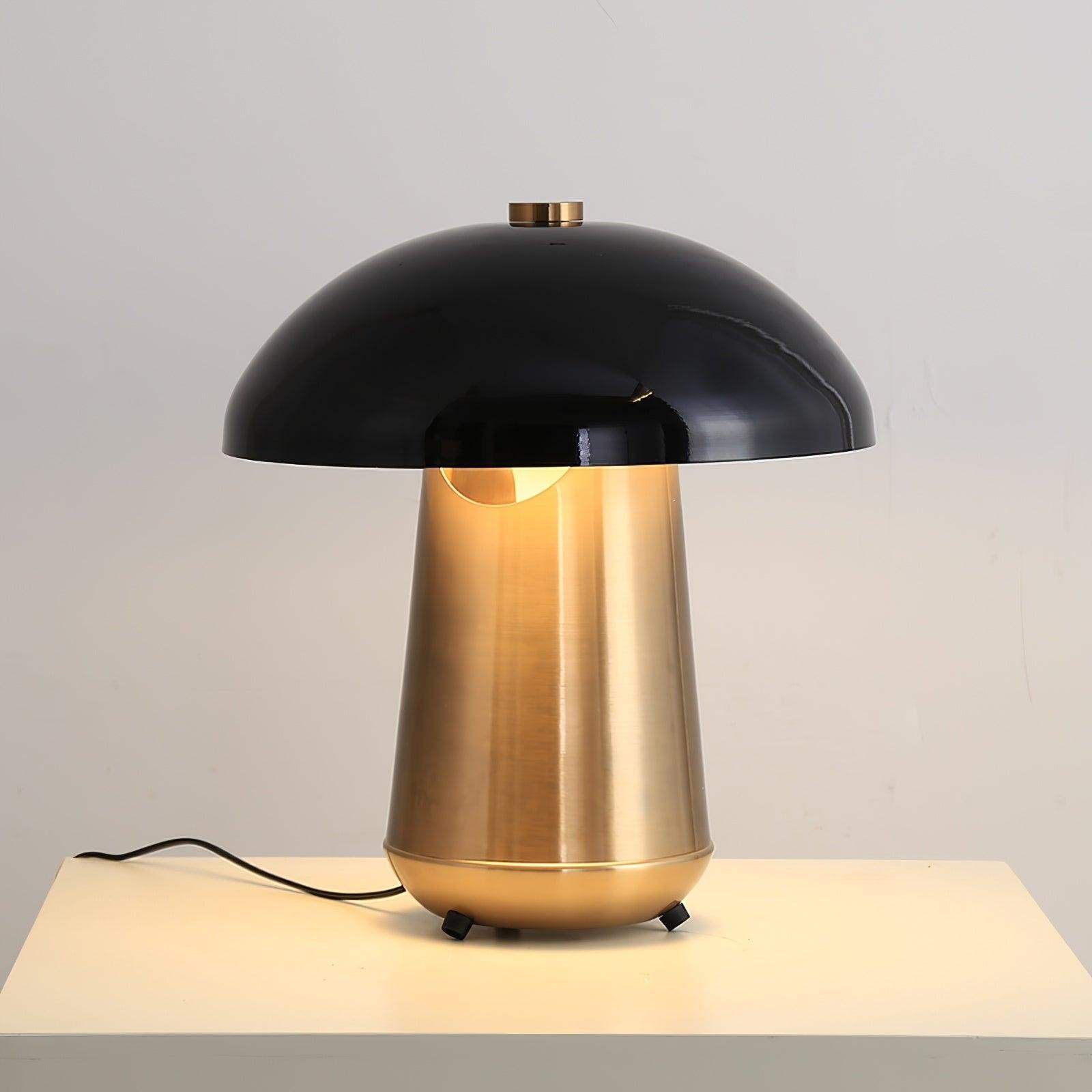 Metalen bedekte paddestoel holle tafellamp HL656