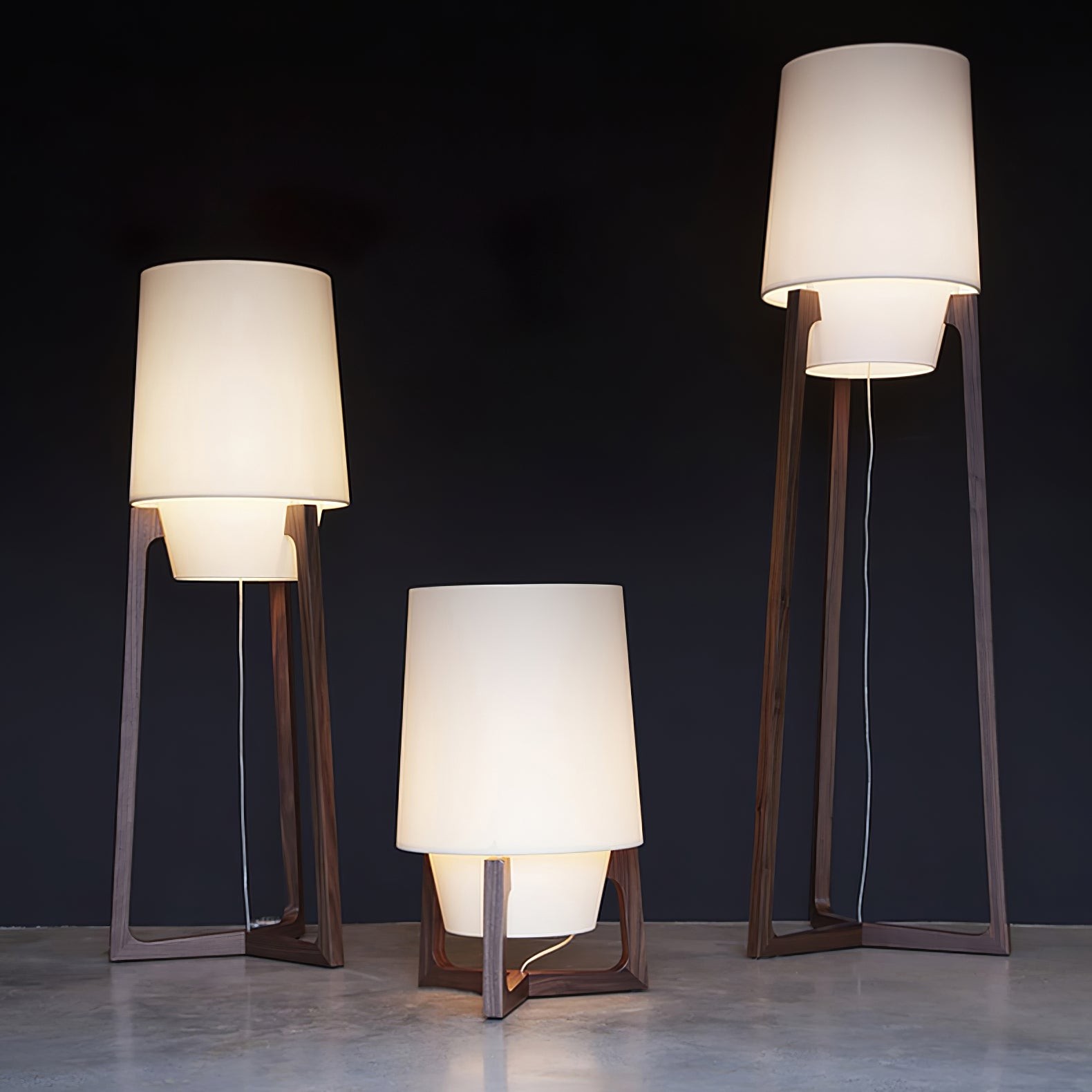 Moderne eenvoudige Chinese stijl massief houten vloerlamp HL569