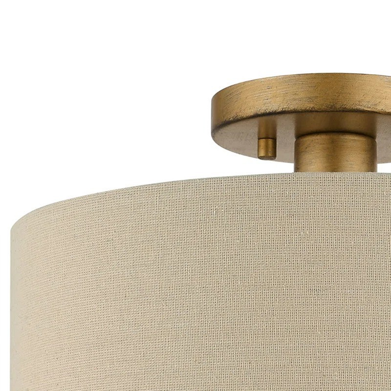 Lumeris elegante plafondlamp met linnenmix design en moderne stijl voor de woonkamer HL2548