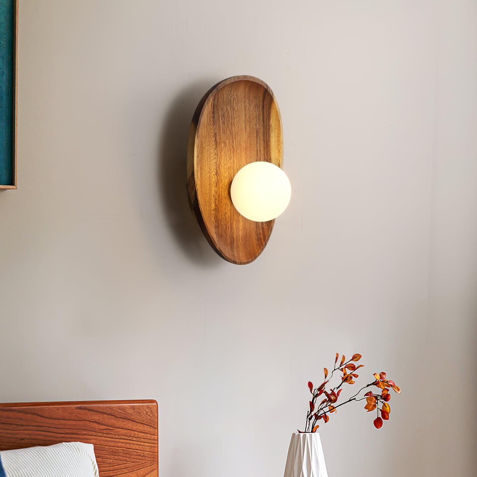Moderne Minimalistische Curve Houten Wandlamp HL303