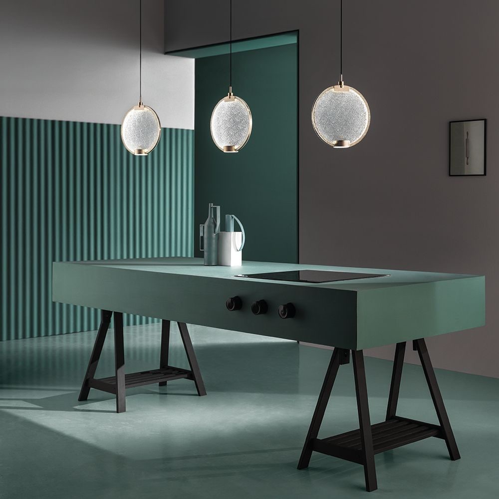 Horo hanglamp met messing frame HL1210