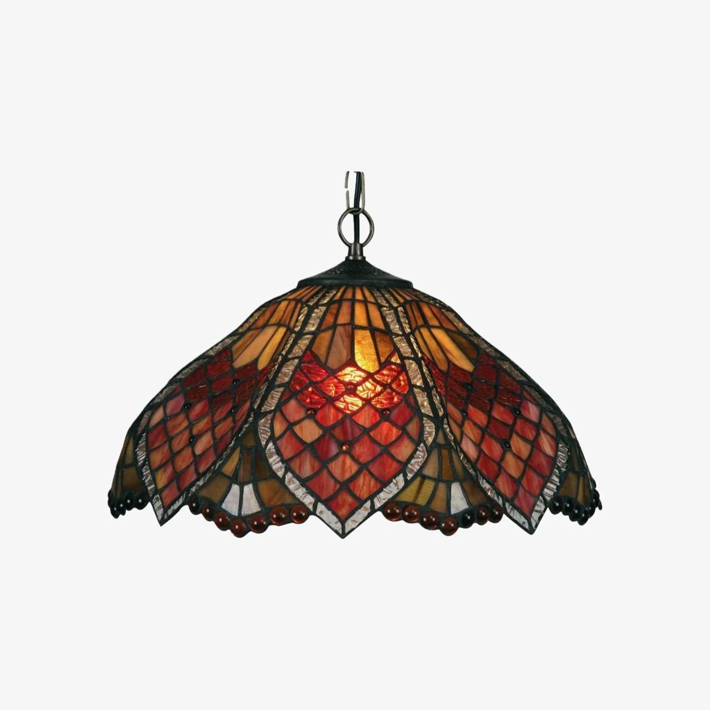 TF Orsino Vintage Art Deco Hanglamp - Verlichting van getextureerd glas voor slaapkamers en hallen HL2095