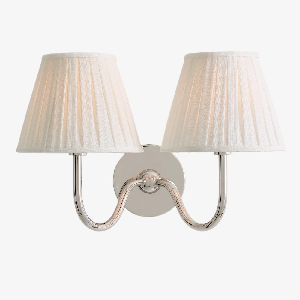 Luvora Vintage Wandlamp met Linnen Kap - Moderne Metalen Wandverlichting HL1594