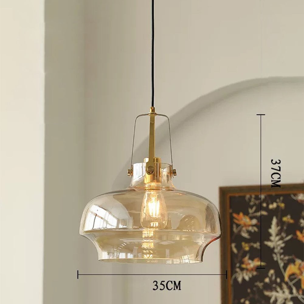 Moderne, uniek gevormde glazen hanglamp voor een aquarium HL1401