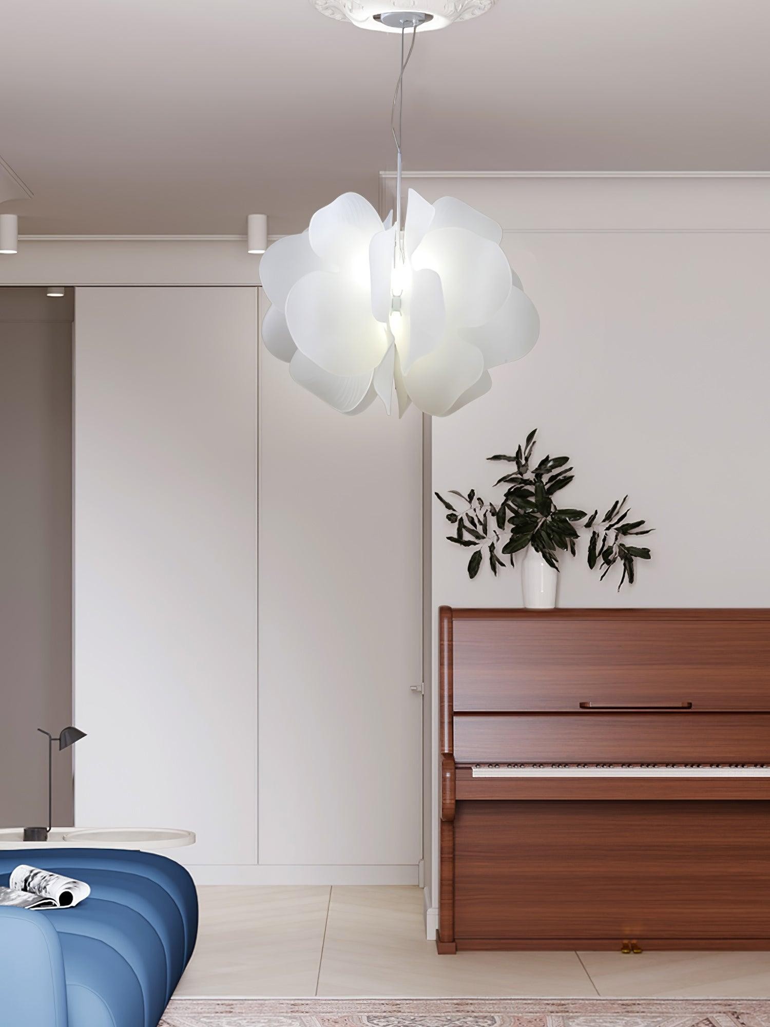 Moderne hanglamp met plastic bloemendesign HL673