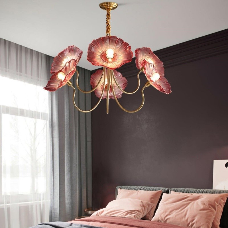 Nordic Lotusblad Glazen Bloem Hanglamp HL277