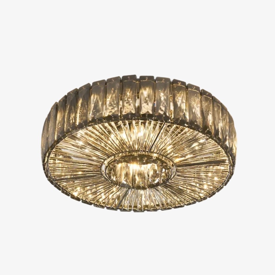 Clereon Elegante Ronde Plafondlamp – Modern Glazen Design voor Woonkamer HL2439