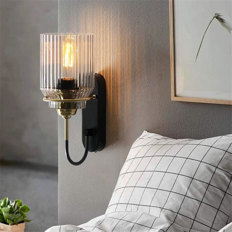 Nordic Zuilvormige Glazen Spiegel Front Wandlamp HL667