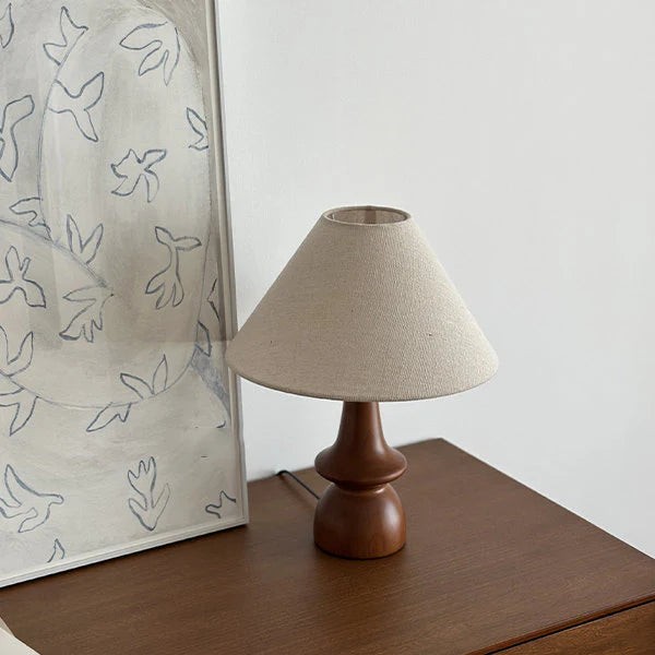 Olivia Vintage Massief Houten Tafellamp HL1259