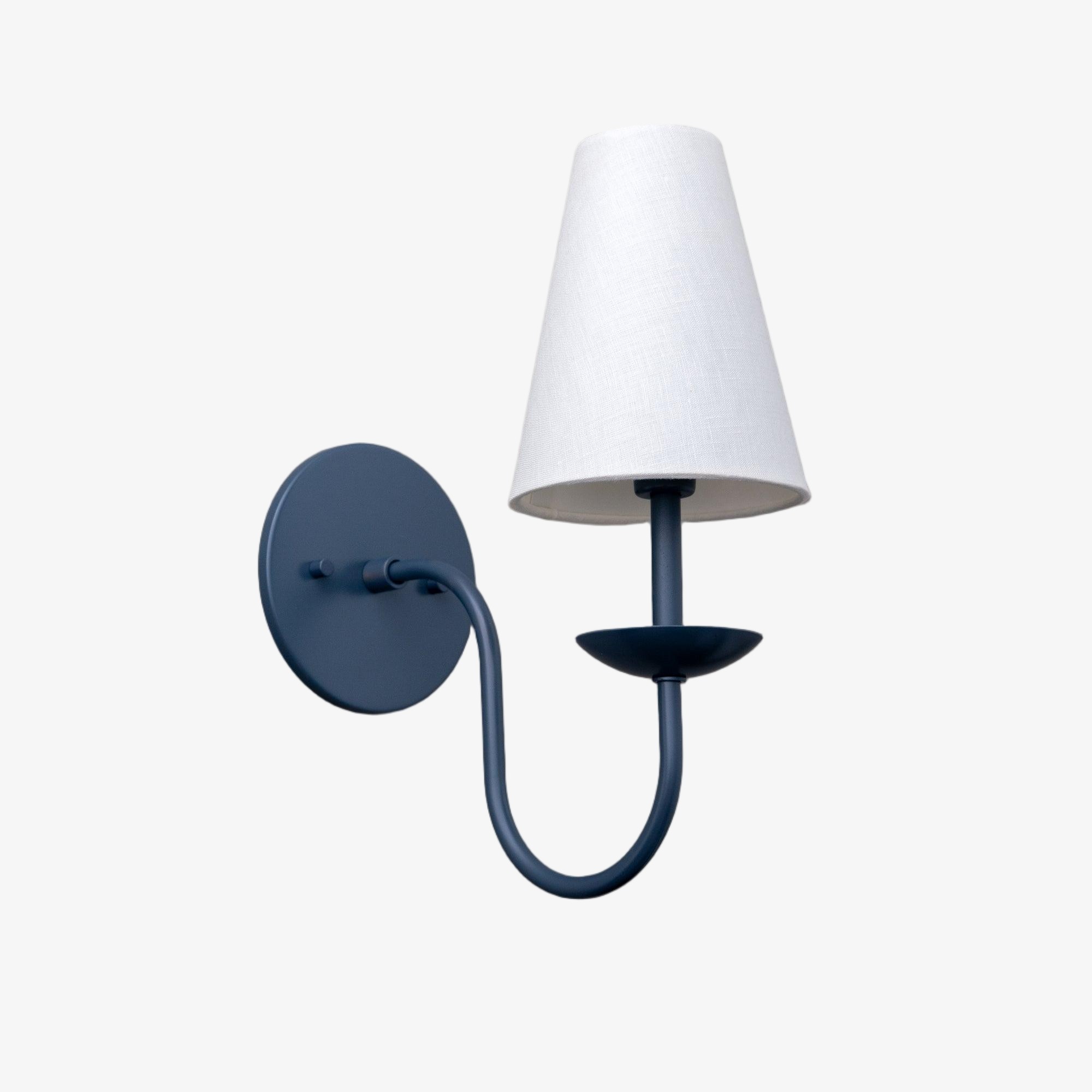 Curva Metalen Witte Linnen Wandlamp - Klassieke Messing Wandlamp voor Slaapkamers HL1760