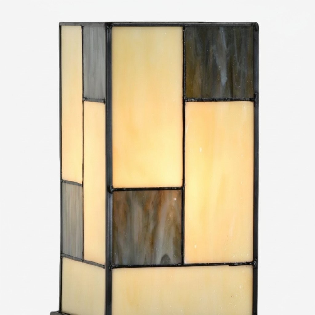 TF Manchester vierkante tafellamp - Klassiek glas voor woonkamer en slaapkamer HL2218