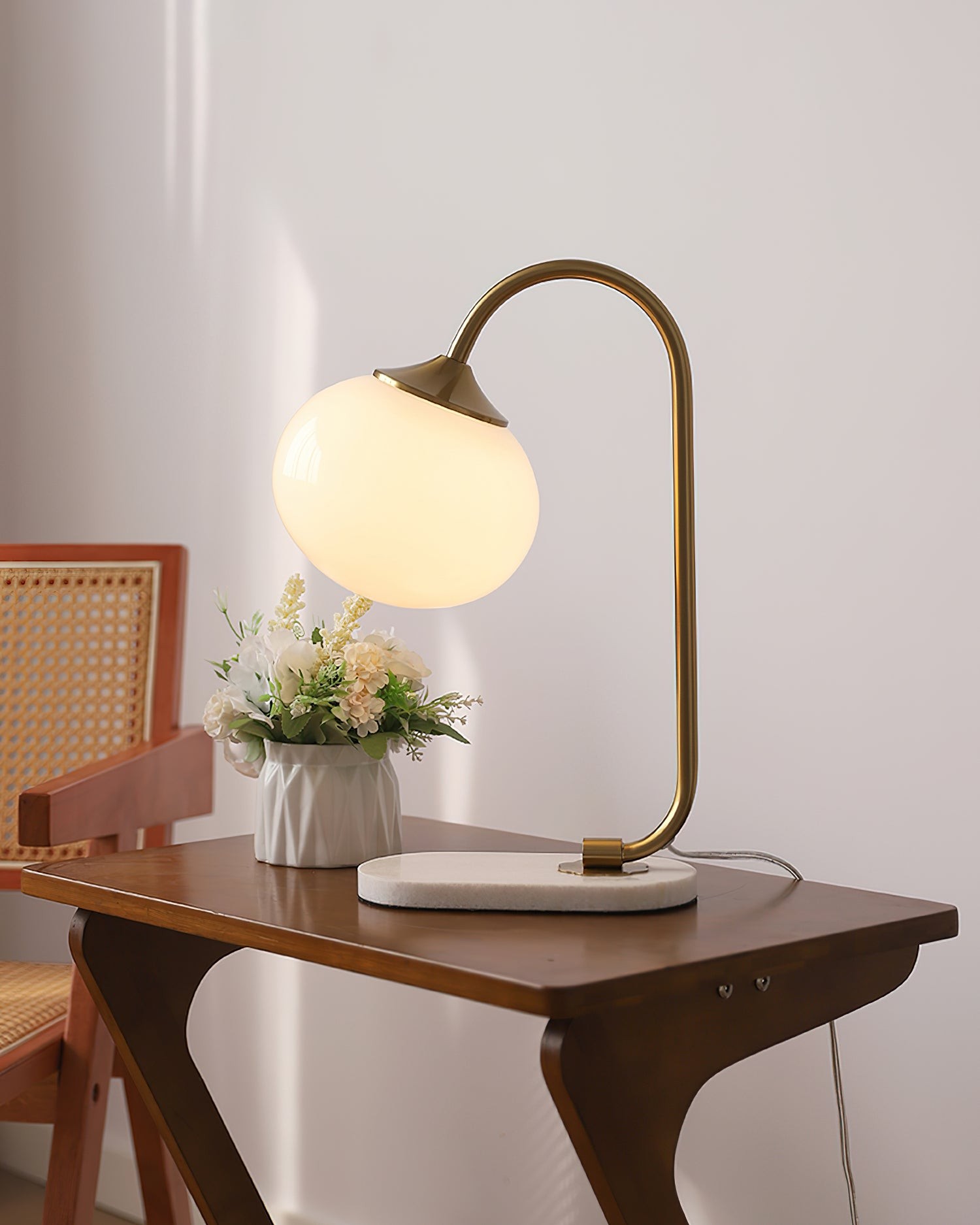 Nordic Mushroom Glazen Nachtkastje Lamp HL778