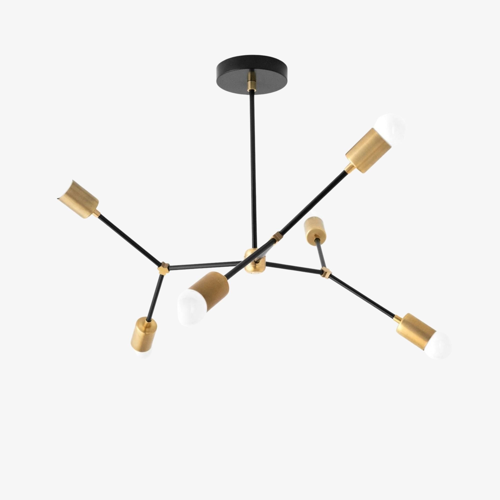 Mobilux Line Moderne Geometrische Kroonluchter - Plafondlamp van Messing HL1683