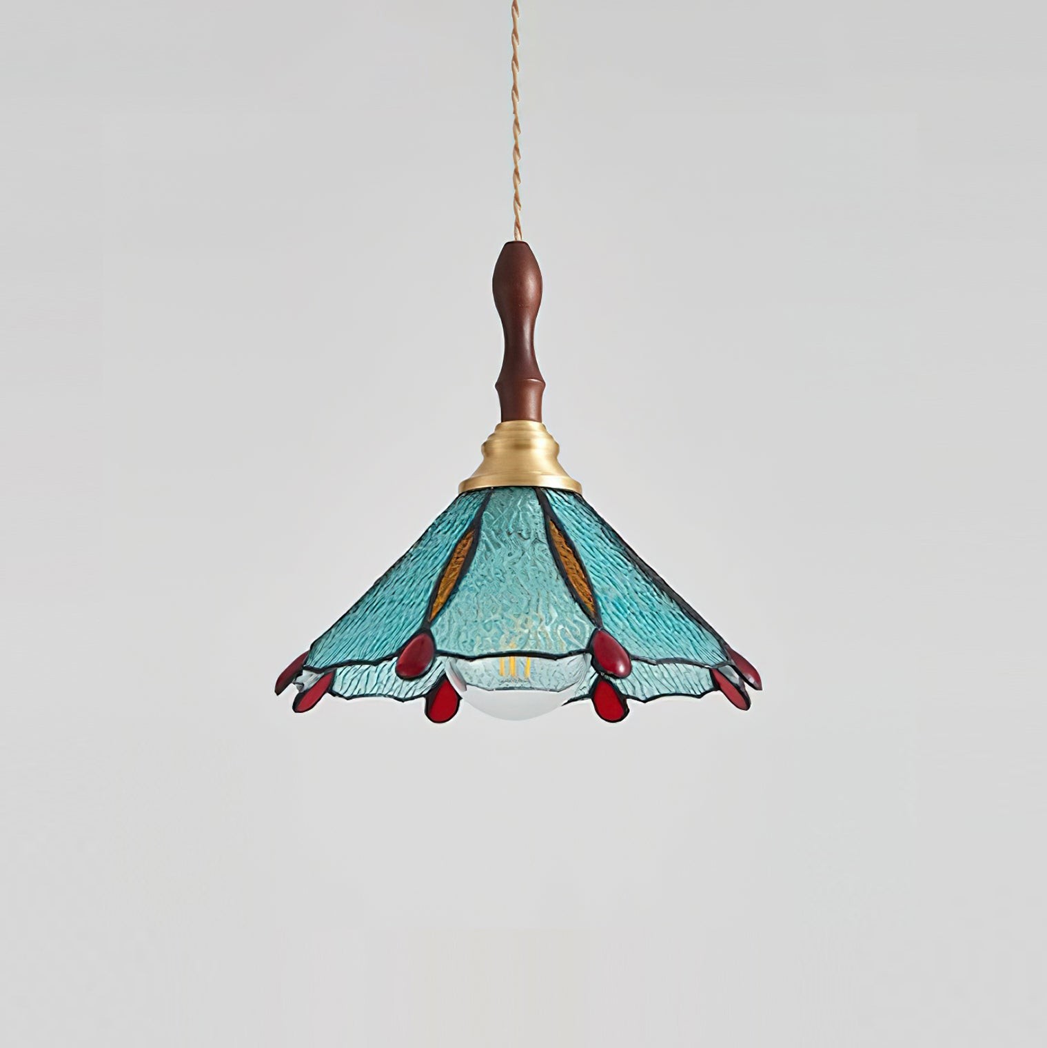 Vintage Tiffany Stanied glazen hanglamp HL783
