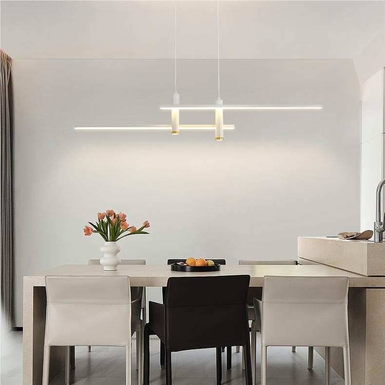 Moderne meerlaagse lineaire dimbare hanglamp HL150