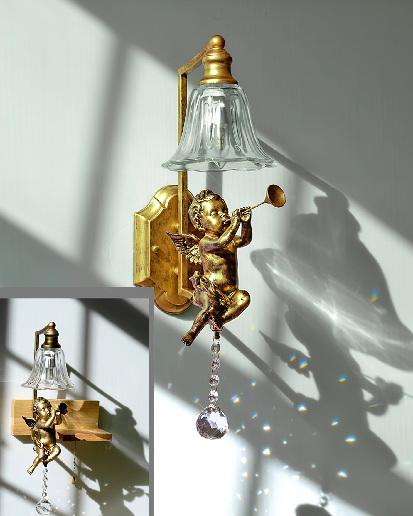 Kunstengel Wandlamp HL1133