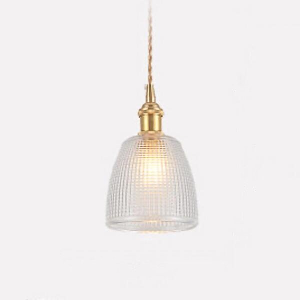 Antiek helder geribbeld glas Slaapkamer keuken hanglamp HL48