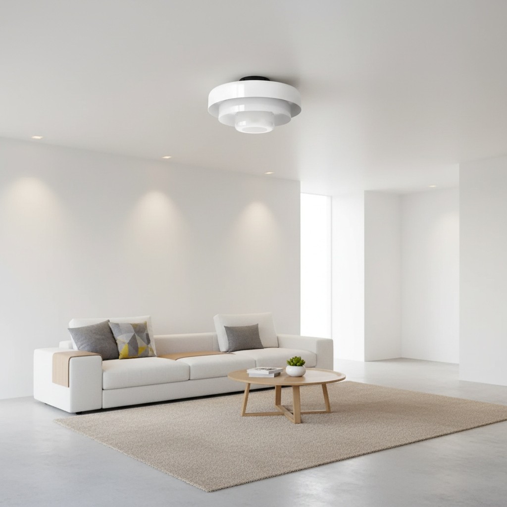 Veleora Bauhaus Drielaagse Plafondlamp - Kleurrijke Metalen Schijflamp HL1843