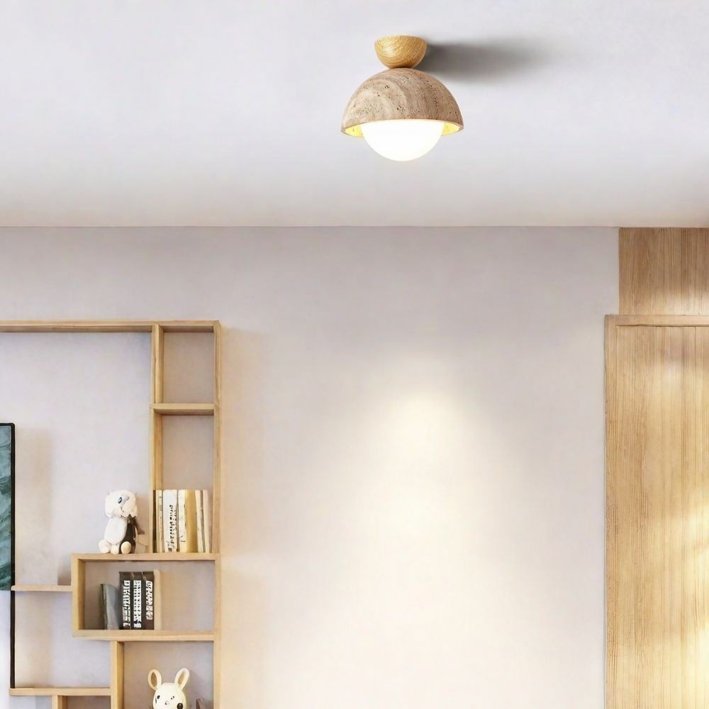 Japanse houten omgekeerde plafondlamp HL884