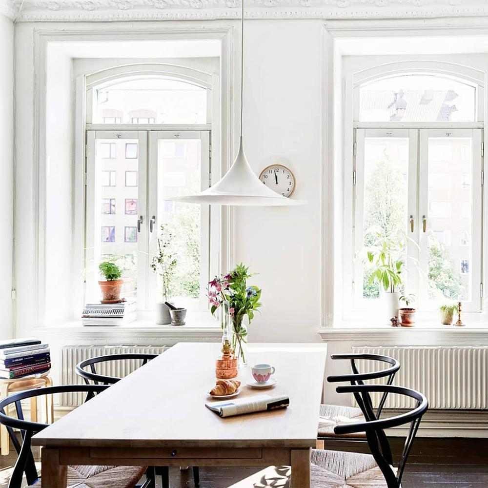 Mid Century Moderne Hoor Metalen Hanglamp