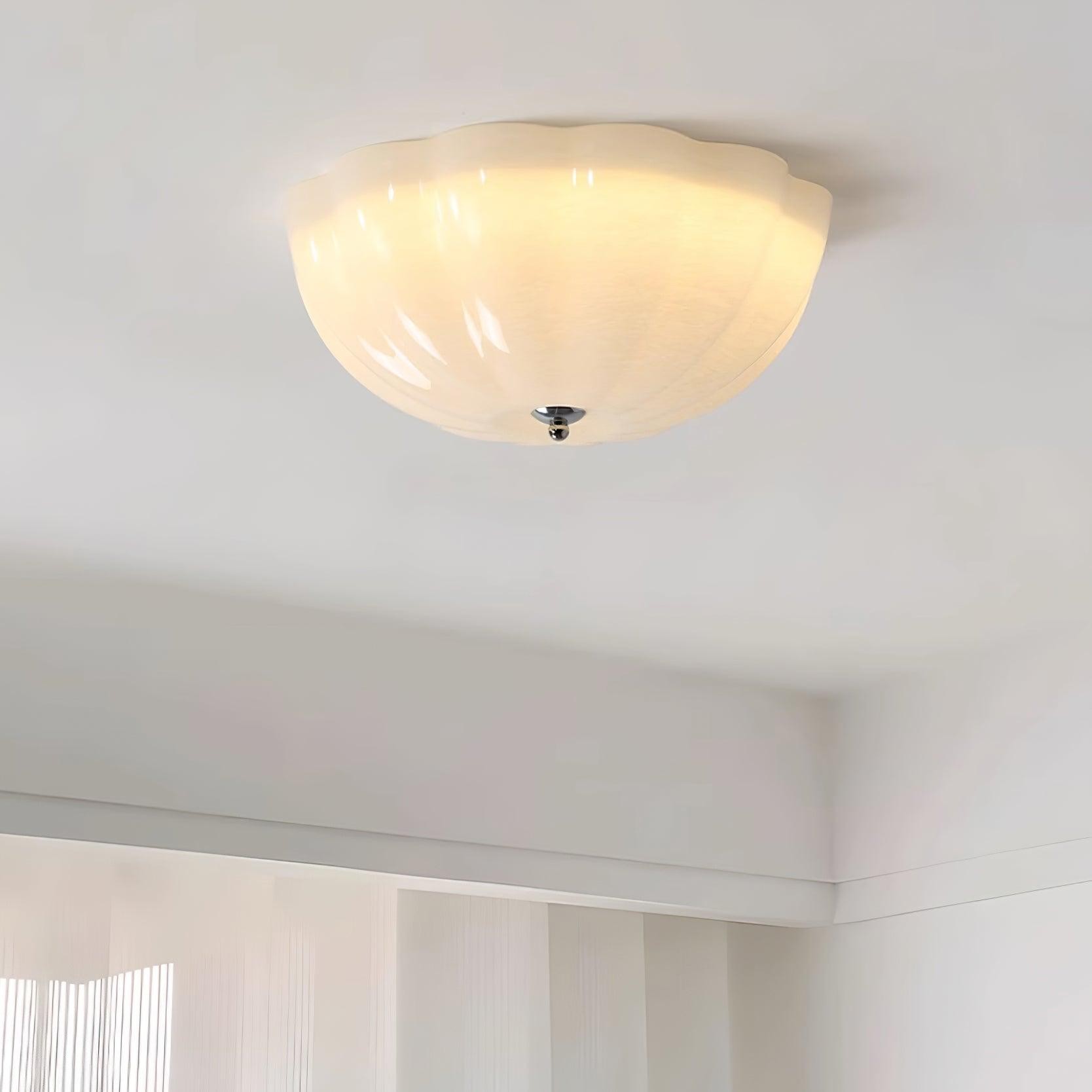 Geleivormige glazen plafondlamp HL556