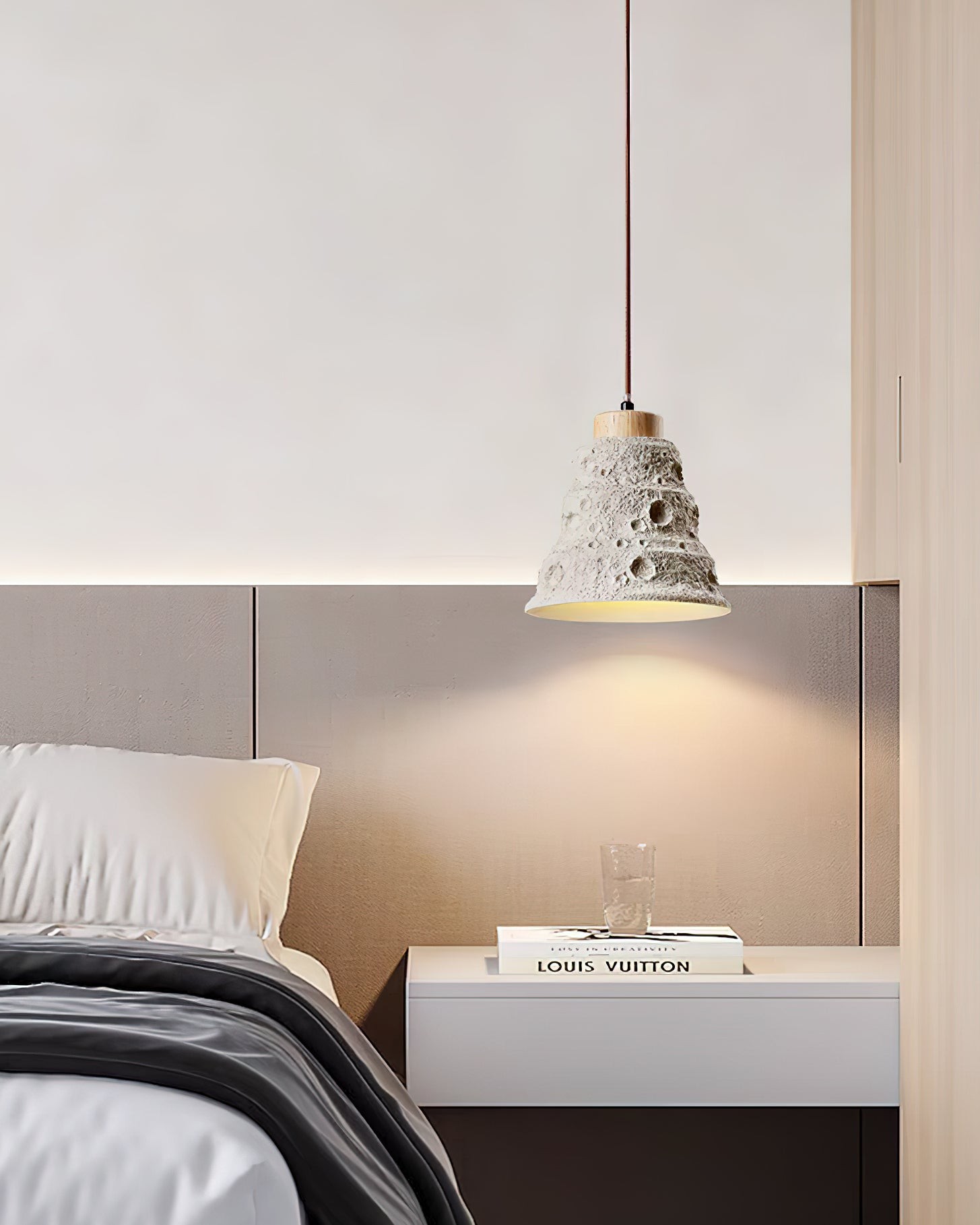 Japanse Wabi Sabi cementen belvormige hanglamp HL939